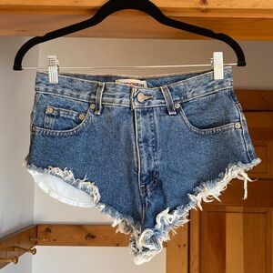 Daisy Duke Blue Frayed Jean Shorts